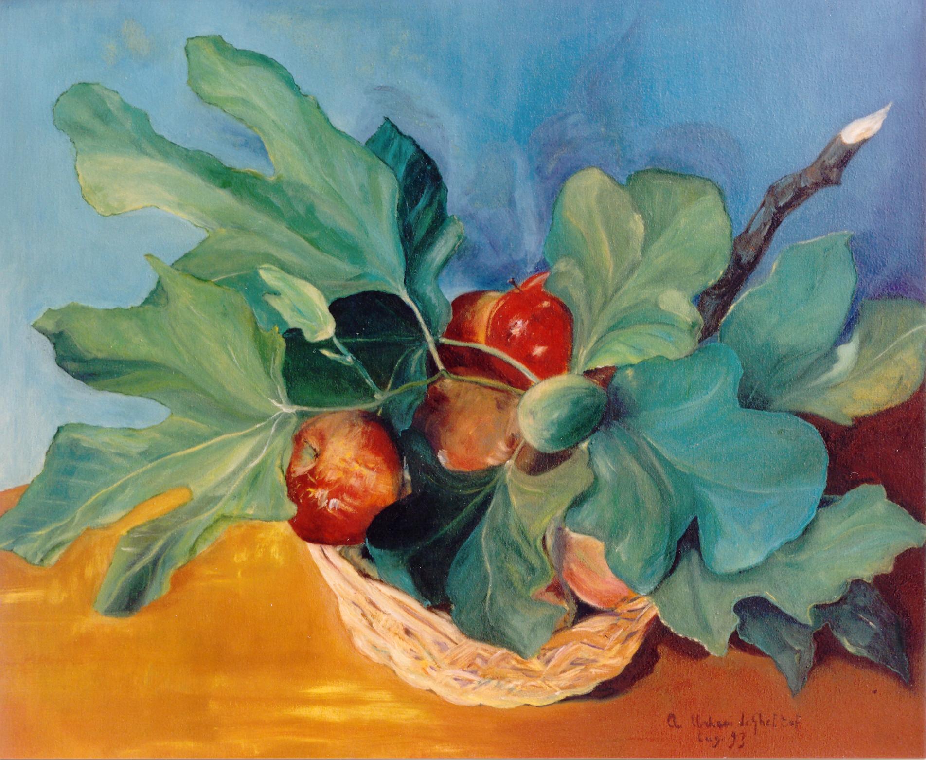 cestino di mele e fichi